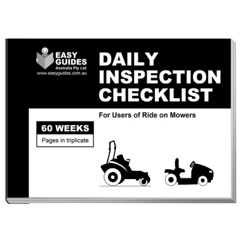 Ride on mower daily inspection checklist