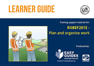RIIBEF201E Plan and organise work web Cover image Learner Guide