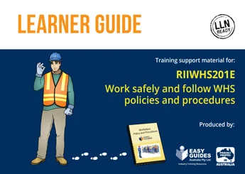 RIIWHS201E Learner Guide Web Cover Small Image